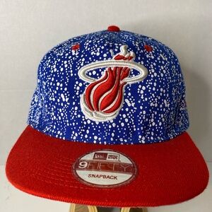 New Era Miami Heat Blue and Red Snapback Hat